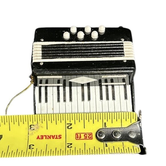 Vintage Wood Accordion Musical Instrument Christmas Ornament Rare - Picture 8 of 8